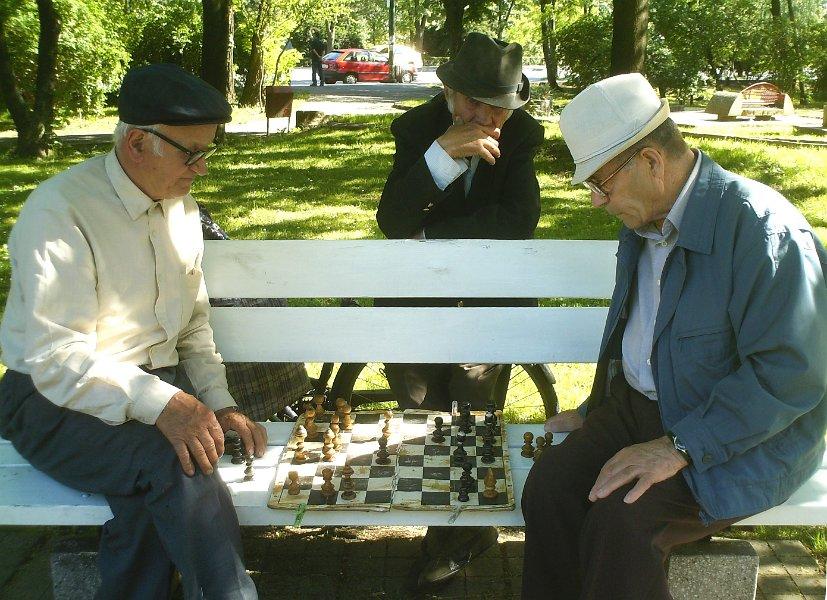 joueurs d'échec parc